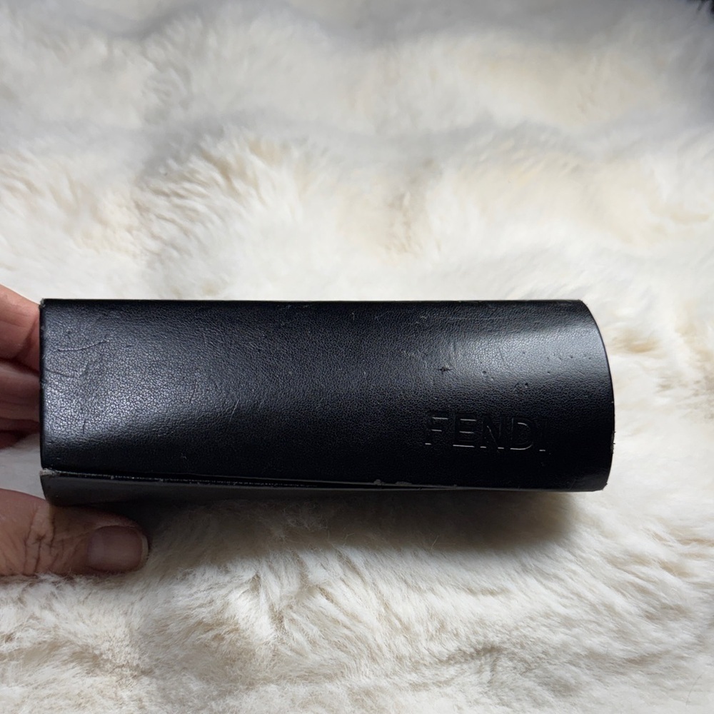 Fendi Black Eyeglasses Case Logo Monogram Interior